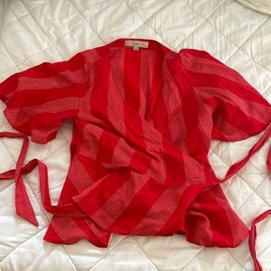 Small petite wrap shirt